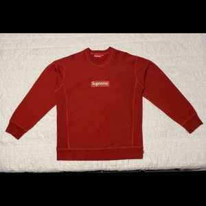 Supreme Box Logo Crewneck FW18 XL RUST Authentic SUPREME BOGO RARE